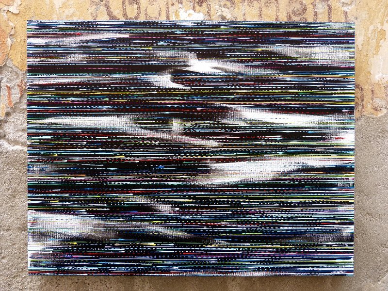 coloured lines 5 70x90 2017 Acryl-Lack auf LW, SOLD
